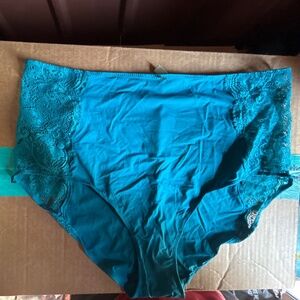 Third Love Lace High Brief Underwear XL Blue Women